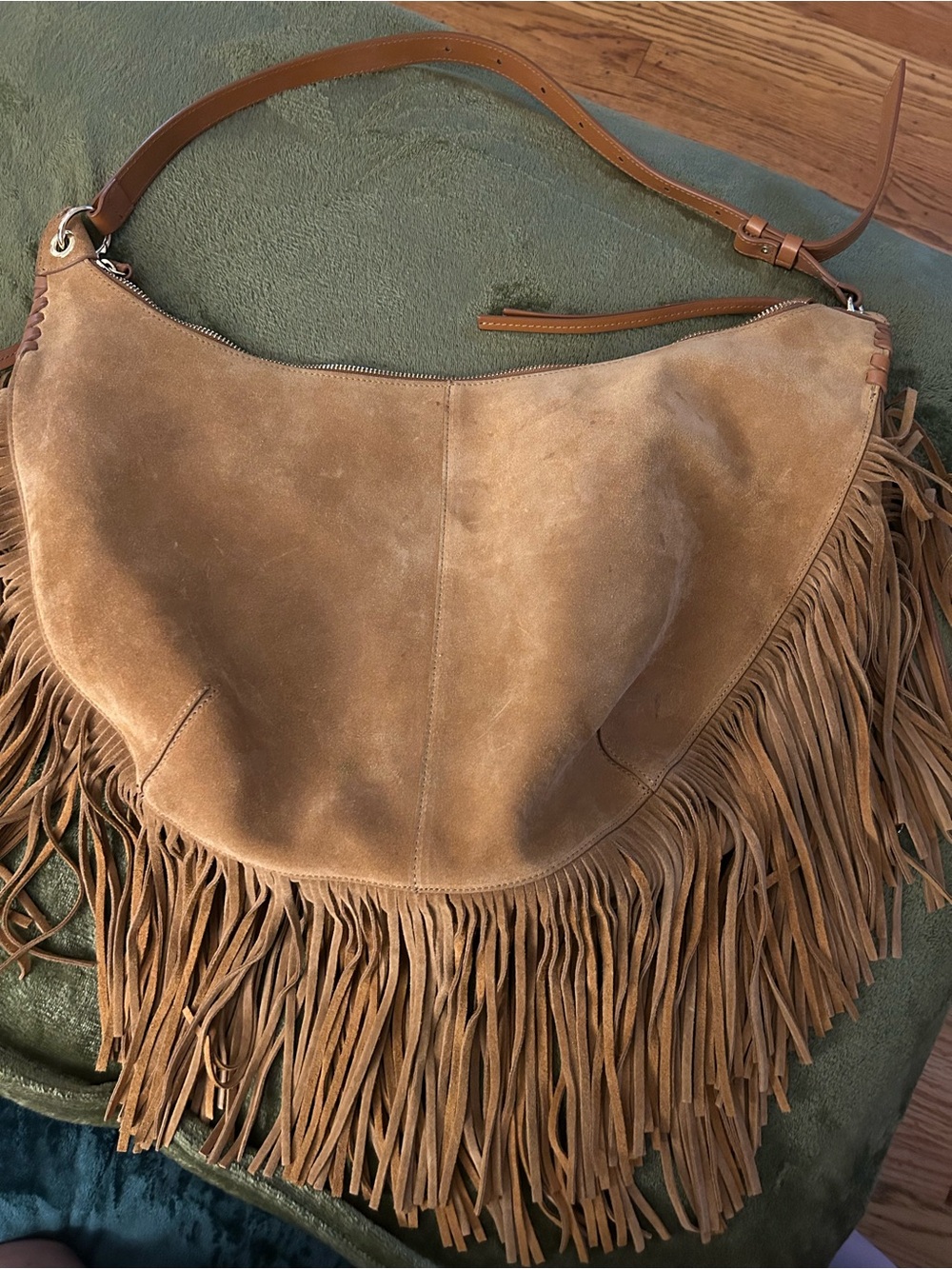 ba&sh Swing Fringed Suede Shoulder Bag -
Cognac Brown (As-ls) - Picture 4 of 14